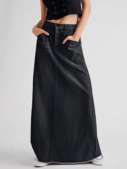 Women Skirts Denim Sexy Wrap Buttocks Dress High Waist Solid Vestidos Casual Patchwork Pockets Ankle Length Washing Slim