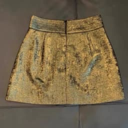 Korean-style gold-plated spice girl sparkling golden skirt female summer high waist temperament new slim A-word hip skirt