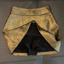 Korean-style gold-plated spice girl sparkling golden skirt female summer high waist temperament new slim A-word hip skirt