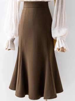 Women Elegant Casual Office Skirt 2025 Spring Autumn High Waist Mermaid Mid Length Bodycon Korean Style Long Skirt