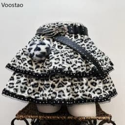 Y2k Aesthetic Japanese Vintage Lolita Style Denim Skirt Women Gothic Leopard Print Mini Skirts Streetwear Harajuku Punk JK Skirt