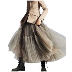 Maxi Long Tulle Skirt for Women Black Gothic Pleated Casual Party Fairycore Summer Winter Jupe Longue 2026 Falda Mujer
