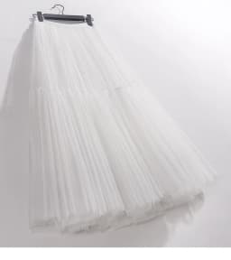 Maxi Long Tulle Skirt for Women Black Gothic Pleated Casual Party Fairycore Summer Winter Jupe Longue 2026 Falda Mujer