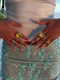 Beaded Sequin Flower Women Skirt Mint Green Candie Mesh See Through Glitter Gown High Waist Slimming Wrap Hip Short Skirts New