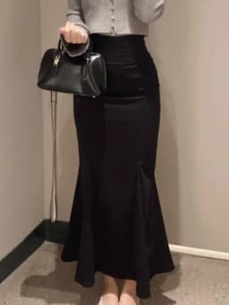 Kuzuwata Mermaid Celebrity Elegant Temperament Skirt Bodycon Slim Classic High Waist Faldas Japan French Mid-length Mujer Falda
