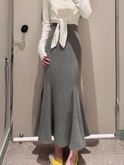 Kuzuwata Mermaid Celebrity Elegant Temperament Skirt Bodycon Slim Classic High Waist Faldas Japan French Mid-length Mujer Falda