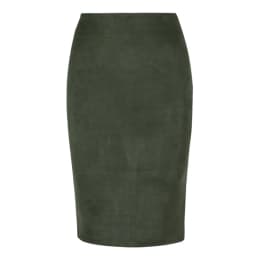 Women Skirts Suede Solid Color Pencil Skirt Female Autumn Winter High Waist Bodycon Vintage Suede Split Thick Stretchy Skirts