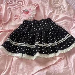 Autumn Woman Vintage Plaid Cake Shirt Spicy Girls Harajuku Sweet Y2k Mini Skirt Japanese Style Fashion Lace Skirt Chic