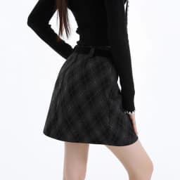 Vintage Argyle Plaid Skirt for Women 2026 Autumn Winter New High Waist Woolen Checkered Skirt Woman Korean Chic Bodycon Skirts