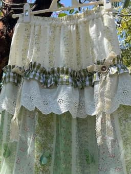 Matakawa Spring Autumn Floral Long Skirts Japanese Style Vintage Sweet Women Skirt Fashion Elegant Ruffles A-line Faldas Mujer