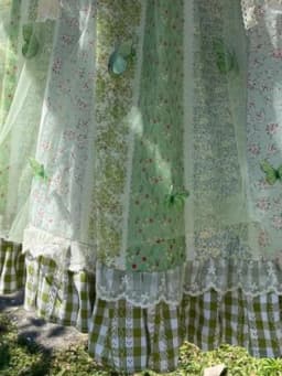 Matakawa Spring Autumn Floral Long Skirts Japanese Style Vintage Sweet Women Skirt Fashion Elegant Ruffles A-line Faldas Mujer