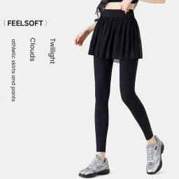 High Waist Tennis Skirt Pants Tummy Control Pleated Skirts Women Summer Yoga Gym Casual Mesh Layered Skirt Woman Clothing