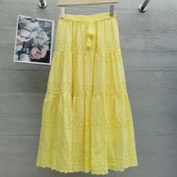 Spring Summer Lace Casual Skirt Women's High Waist Splicing Hooks Casual Solid Loose Holiday Party Skirts Women Clothes
