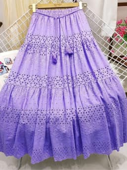 Spring Summer Lace Casual Skirt Women's High Waist Splicing Hooks Casual Solid Loose Holiday Party Skirts Women Clothes