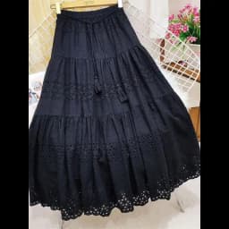 Spring Summer Lace Casual Skirt Women's High Waist Splicing Hooks Casual Solid Loose Holiday Party Skirts Women Clothes