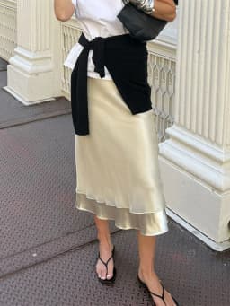 Trendix Gold Satin Midi Skirt For Women Street High Waist Patchwork Mesh Long Skirt Femme 2025 Winter Party Club Sexy Slim Skirt