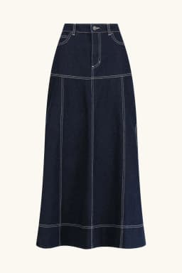 2025 foreign trade women's clothing casual pocket short-sleeved shirt split skirt denim two-piece set 5-031101