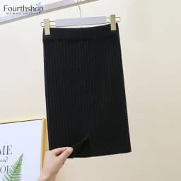 2026 New Korean Fashion Knitted Skirts Women Casual Elegant High Waisted Elastic Office Lady Skirts Solid Mini Skirt
