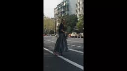 LANMREM 2025 new Spring fashion women clothes high waist A-line pleated sliver vintage elastic long halfbody skirt WH28501XL