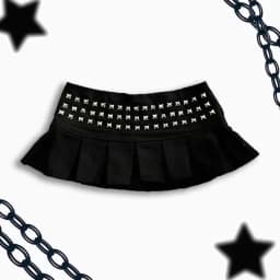 Women's Skirts Y2k Clothes Clothing Fashionable Slim Skirt Gothic Punk Studded Mini Ultra Short Rivet Pleated Skirt Hot Girl