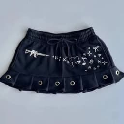 Women's Skirts Y2k Clothes Clothing Fashionable Slim Skirt Gothic Punk Studded Mini Ultra Short Rivet Pleated Skirt Hot Girl