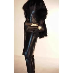 Fashion Leather Split Skirt Women Retro Y2k Straight Skirt Autumn Winter Black PU Office Lady Short Skirt Mujer Faldas 724A