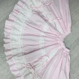 Japanese Design Pink Cute Sweet Lolita Pure Cotton Women's Bottoming Skirt Autumn Winter New Lace Trim Bow Half Skirts Ladies