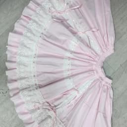 Japanese Design Pink Cute Sweet Lolita Pure Cotton Women's Bottoming Skirt Autumn Winter New Lace Trim Bow Half Skirts Ladies