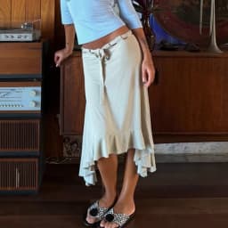 TARUXY Fashion Irregular Lace Up Skirt Women's Solid Slim Sexy Commuter Casual Skirt 2026Summer New Female Party Vacation Skirt