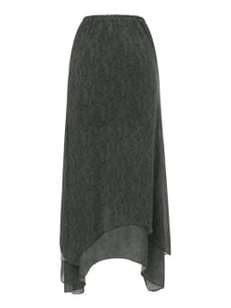 Women Floral Midi Skirts High Waist Mesh Wrapped Irregular Skirt Y2K Aesthetic Grunge Casual Sexy Streetwear