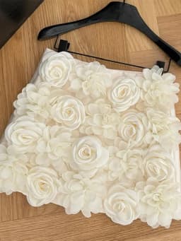 Y2K Vintage Floral Mini Skirt Women 90S Aesthetic Apricot A-Line Skirt Harajuku Style 3D Floral Print Black Summer Skirt
