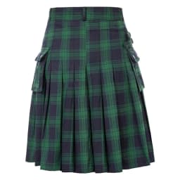 Mens Scottish Plaid Skirts Traditional Highland Tartan Practical Kilt Vintage Pleated Skirt Cosplay Carnival Fancy Party Dress