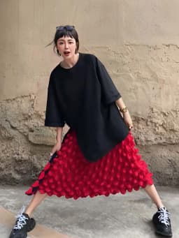 Miyake Pleated Bubble Skirt for Women 2024 Autumn New Korean Fashion Designer Loose Streetwear Midrange Half Skirt