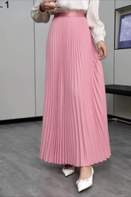 Ladies Fashion Casual Long Skirt Elegant Vintage Pleated Skirts Women Temperament Party Wear Faldas Woman Clothing Streetwear
