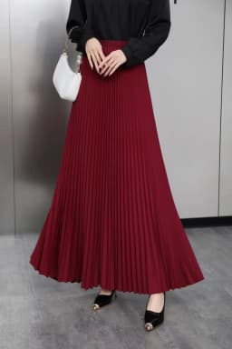 Ladies Fashion Casual Long Skirt Elegant Vintage Pleated Skirts Women Temperament Party Wear Faldas Woman Clothing Streetwear