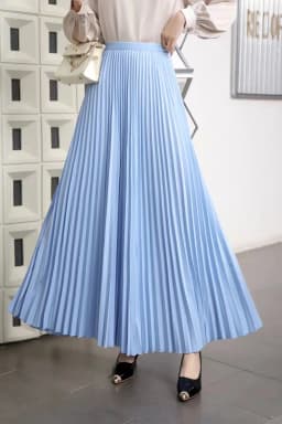 Ladies Fashion Casual Long Skirt Elegant Vintage Pleated Skirts Women Temperament Party Wear Faldas Woman Clothing Streetwear