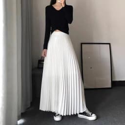 Ladies Fashion Casual Long Skirt Elegant Vintage Pleated Skirts Women Temperament Party Wear Faldas Woman Clothing Streetwear