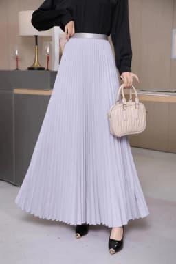 Ladies Fashion Casual Long Skirt Elegant Vintage Pleated Skirts Women Temperament Party Wear Faldas Woman Clothing Streetwear