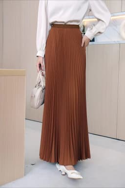 Ladies Fashion Casual Long Skirt Elegant Vintage Pleated Skirts Women Temperament Party Wear Faldas Woman Clothing Streetwear