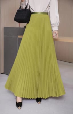 Ladies Fashion Casual Long Skirt Elegant Vintage Pleated Skirts Women Temperament Party Wear Faldas Woman Clothing Streetwear