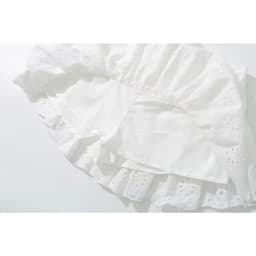 YENKYE Cool Girl Hollow Out Embroidery White Mini Skirt For Women Sexy Low Waist Summer Skirts With Shorts Lining