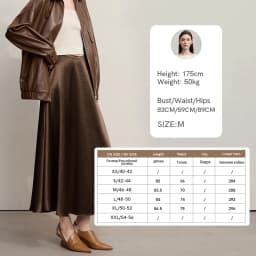 AMII Women's Skirt Loose Long A-skirt Satin Skirts For Women 2025 Autumn New Minimalist Solid Color Clothing Ladies 12513015