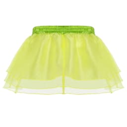 Womens Tiered A-line Pleated Short Skirt Shiny Glitter Skirt for Rave Festival Pole Dance Bar Party Skirt Night Club Costume