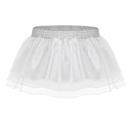 Womens Tiered A-line Pleated Short Skirt Shiny Glitter Skirt for Rave Festival Pole Dance Bar Party Skirt Night Club Costume