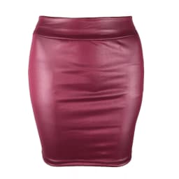 Leather Skirt Back Split Women Sexy Bodycon Pencil Skirt Sexy Office Lady Pencil Package Skirts High Waist Summer Long Skirt
