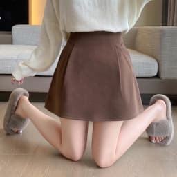 High Waist Umbrella Skirt Women's New Style Woolen Material Autumn Winter A-Line Flared Half Skirt Pants Business Commute Cit...