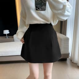 High Waist Umbrella Skirt Women's New Style Woolen Material Autumn Winter A-Line Flared Half Skirt Pants Business Commute Cit...