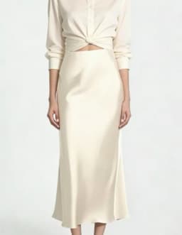 Women's Fashion Satin Long Skirt High Waist Solid Color Casual Basic Fishtail Skirt Chic Summer Party Clothing 2026