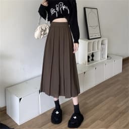 Fashion Girls Skirts for Women Korean Style Long Black Skirt Women's Pleated Skirt Long Skirts for Women Fashion 2023 A-LINE