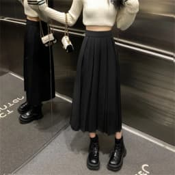Fashion Girls Skirts for Women Korean Style Long Black Skirt Women's Pleated Skirt Long Skirts for Women Fashion 2023 A-LINE